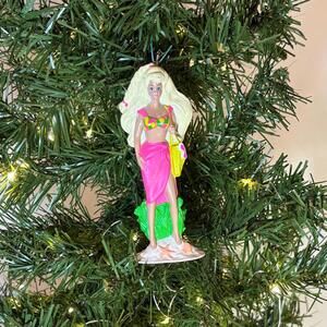 Barbie Ornament - Hawaiian Fun Barbie - Upcycled McDonald’s Happy Meal Toy